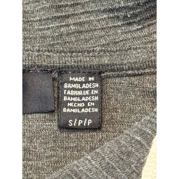 Hedge Men's Pullover Textured Sweatshirt Hoodie  Grey Sweater Casual Size Small - Picture 6 of 8